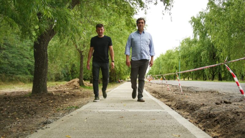 El Intendente supervisó la construcción del nuevo sendero peatonal de Cortínez