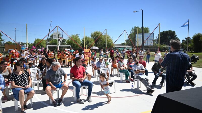 El Intendente inauguró el nuevo playón deportivo del barrio San Pedro