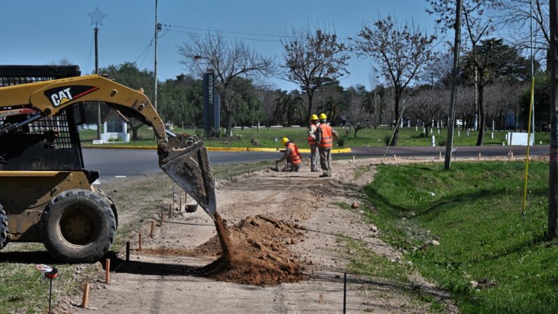 El Municipio inició la construcción de una bicisenda entre Luján y Jáuregui